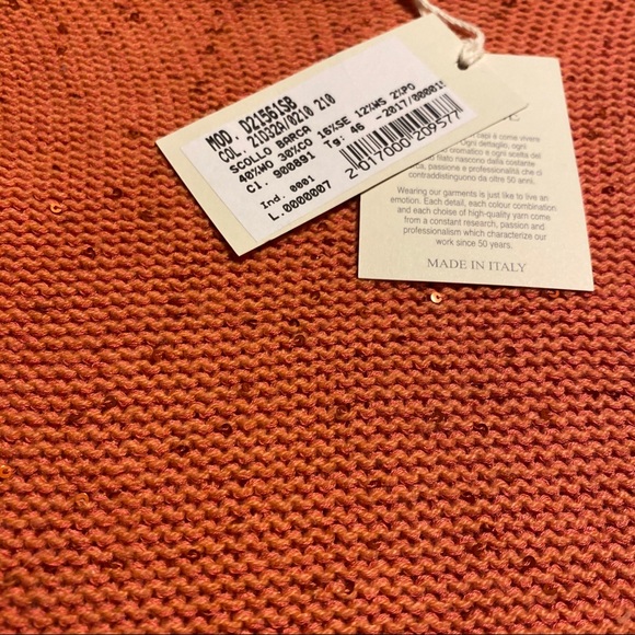 Panicale Coral Sequins Wool Silk Cashmere Sweater - Picture 6 of 8